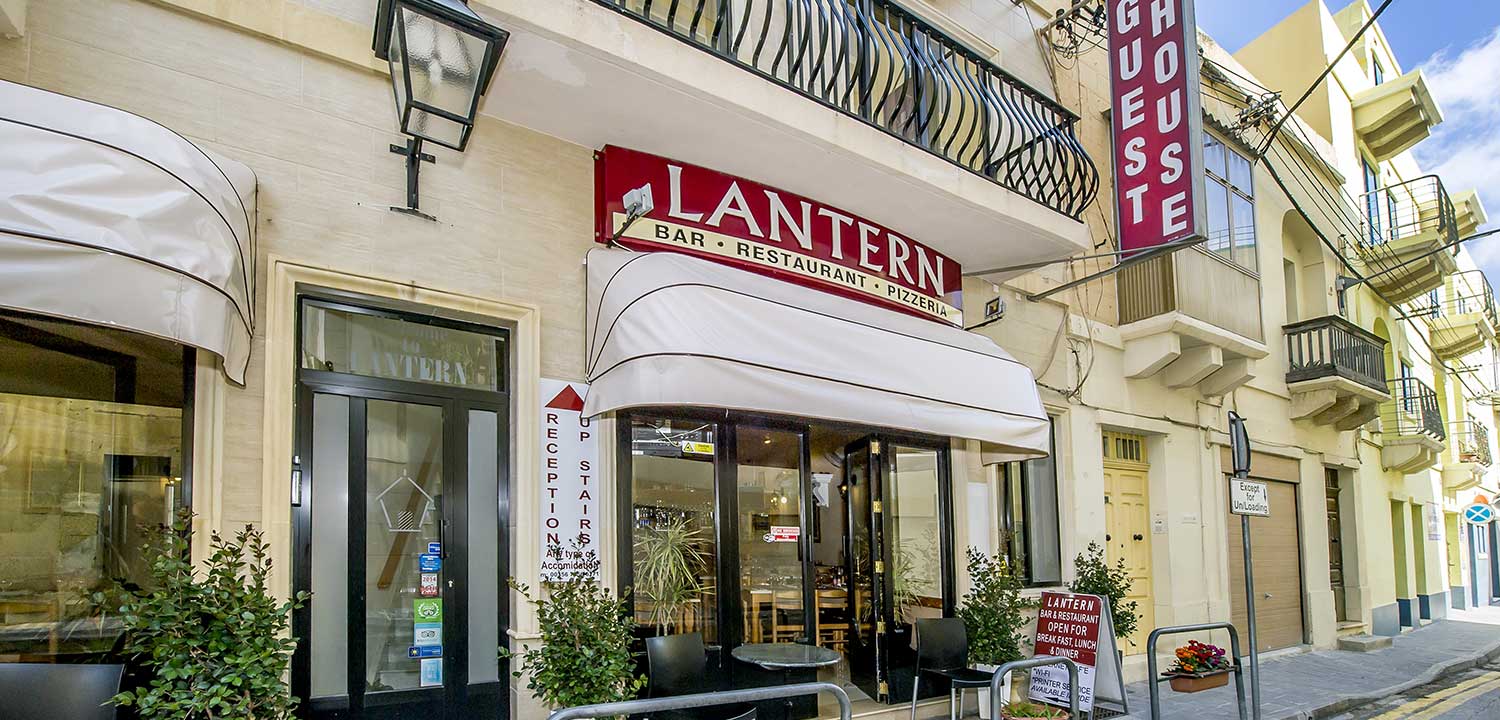 Lantern Guest House street entrance, Marsalforn, Gozo