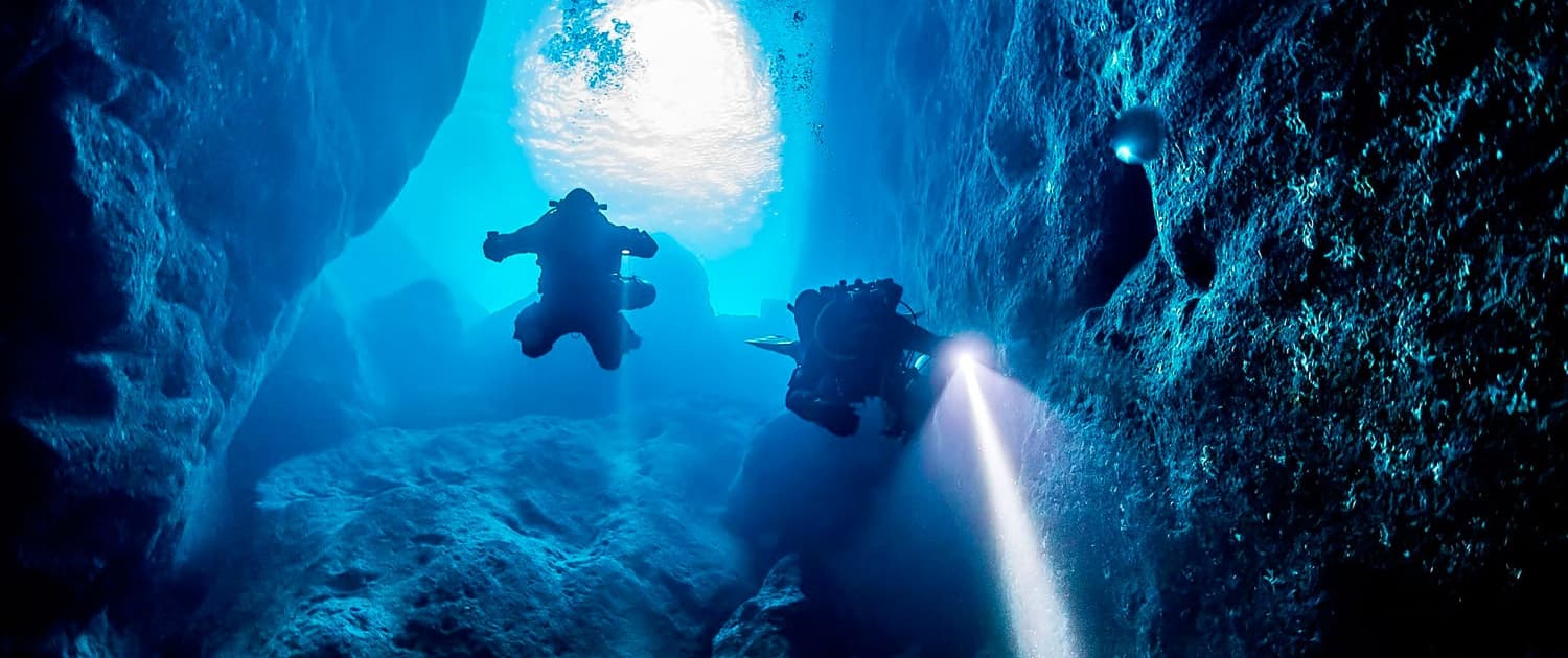 Diver exploring a reef near Gozo